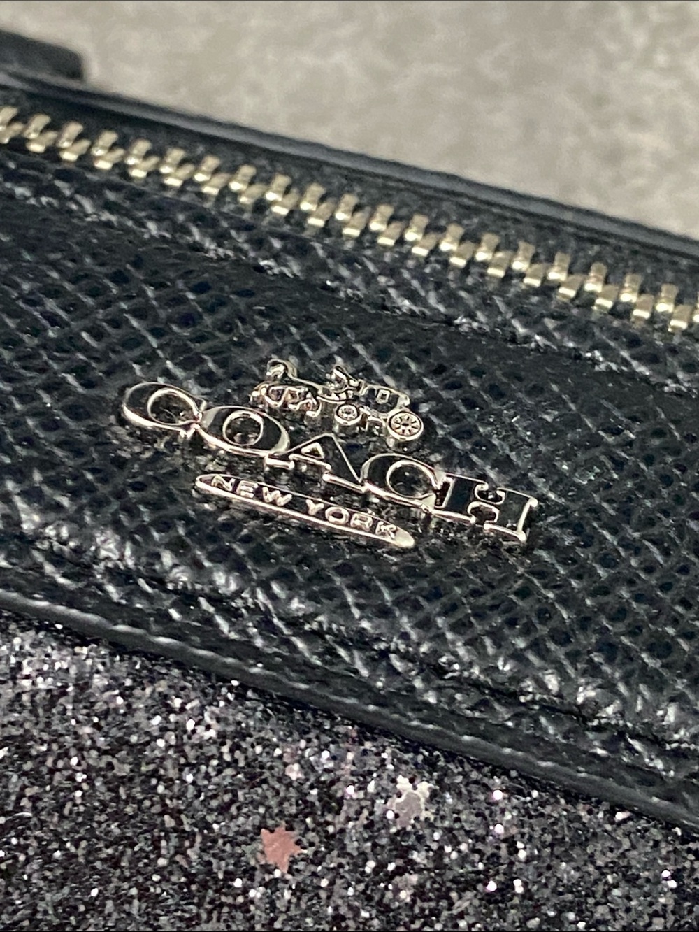 Coach Black Glitter Star Mini Satchel - Picture 2 of 7